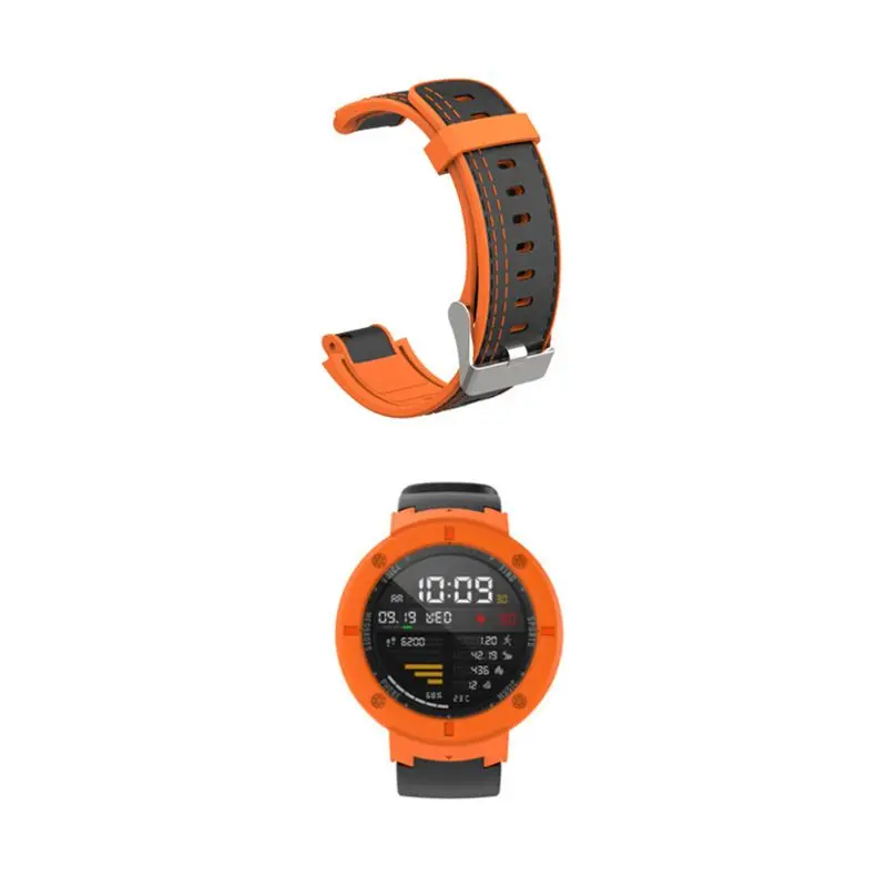 Soft Silicone Watchband Wrist Strap Bracelet Anti-Scratch Watch Case for Huami Amazfit Verge Smart Watch Accessories