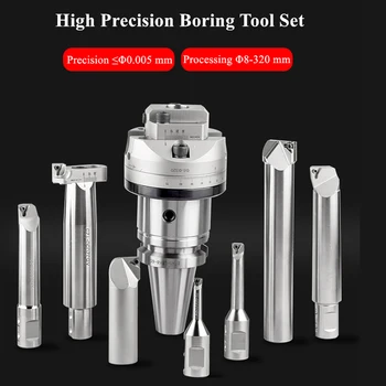 

high Precision 0.005 NBH2084 boring head boring head NT40 CAT40 SK40 MTA4 LBK holder with 7Ppcs XBJ boring bars CNC boring tools