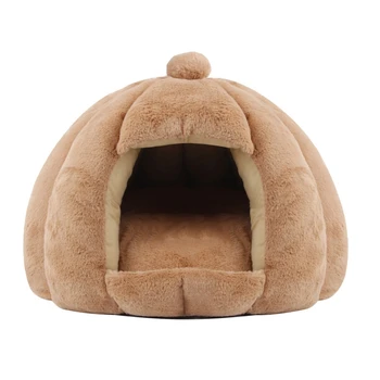 

Small Dog Kennel Semi-Closed Yurts Rabbit-Like Plush Autumn and Winter Warm Cat Kennel Pet Kennel