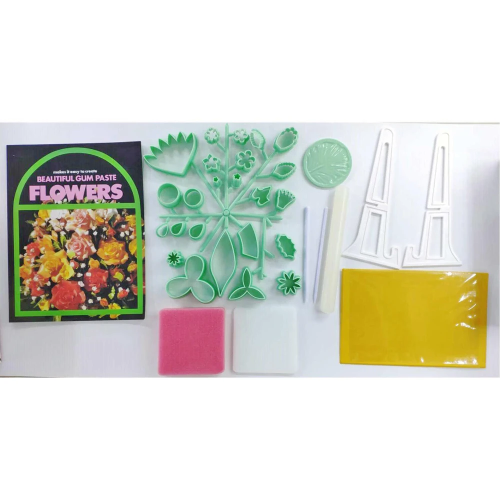 Fondant Cake Tools 32pcs Fondant Flower Making Tool set (with book