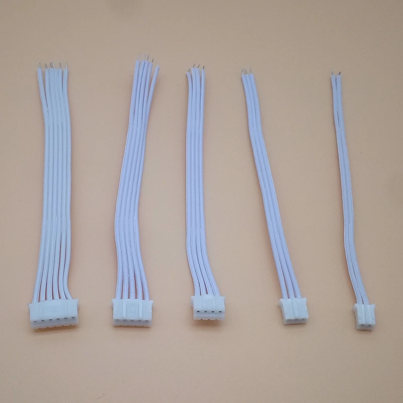 100pcs/lot PH2.0 single head red white cable 2P 3P 4P 5P10P2.0MM pitch length 10CM 26AWG