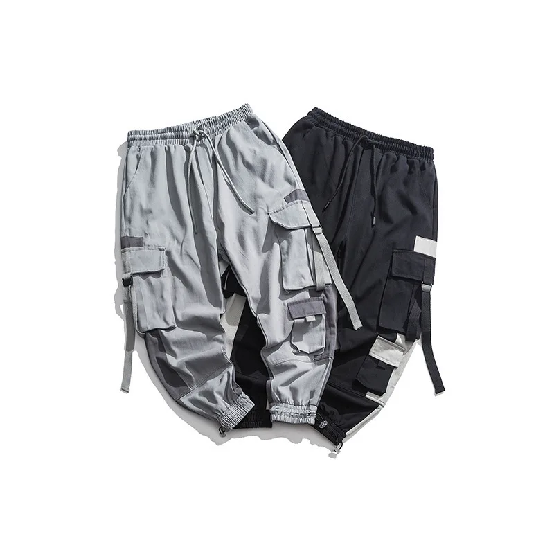 

2019 New Style Japanese-style Retro Multi-pockets Bib Overall Men's Autumn And Winter Casual Pants Loose Beam Leg Harem Pants Su