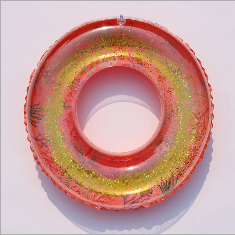Inflatable buoy baby Pool float Shiny swimming circle flamingo unicorn donut rubber ring Inflatable water toys children's float