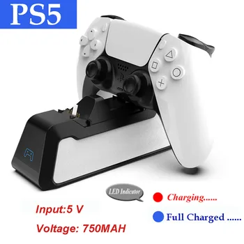

PS5 Dual Usb Handvat Snelle 5V 720Mah Opladen Dock Station Stand Charger Voor Play Station 5 PS5 Game controller Joypad Joystick