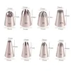 8Pcs Large  Russian Stainless  Steel Pastry Nozzles Icing Piping Tips Cream Rose Cake Set Decorating Cupcake Baking Tools ► Photo 2/6