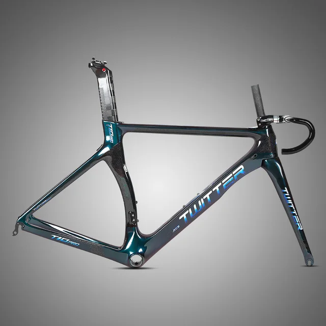 $US $532.00 Zit T10pro color-changing carbon fiber road frame with front fork tube carbon fiber integrated bend