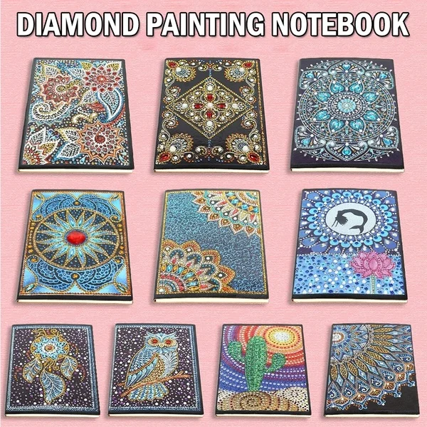 

35 Styles 50 Pages Students A5 Notebook DIY Diamond Painting Kit 5D Diamond Embroidery Full Rhinestone Cross Stitch Diamond New