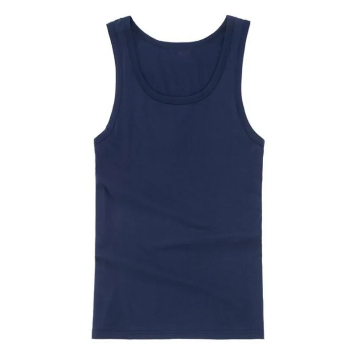 Men Tank Tops Summer Casual Clothing Cotton Slim O Neck Sleeveless Vest Men Tops Solid Color Vest Men Bodybuilding Tank Top