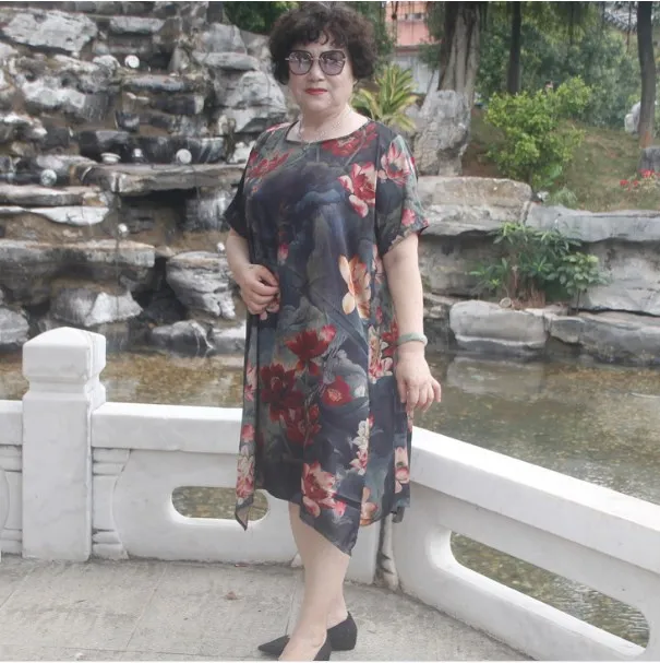 Элегантное летнее платье 2020 Новая мода vestidos свободное асимметричное с цветочным