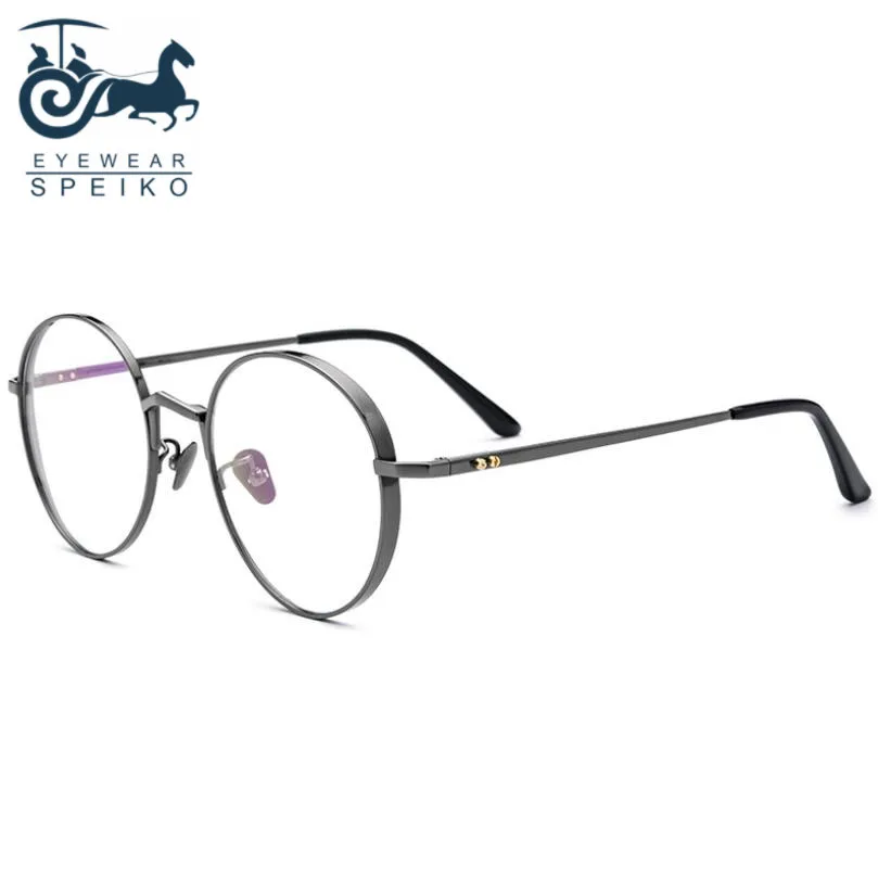Мода titanium1884 бизнес стиль для женщин и мужчин круглые очки могут быть близорукость очки для чтения 1,74 анти-синие линзы