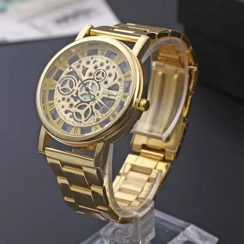 

Montre Luxury Quartz Men Watch Hollow Stainless Steel Dial Casual Bracele Wristwatch Simple Personality Business Clock Relogio