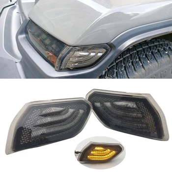 

LED Fender Side Markers for Wrangler JL JLU Rubicon Sahara 2018 2019 Smoked turn signal Parking Light Amber lamp accessories