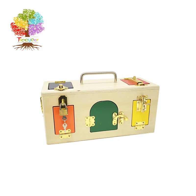 

Treeyear Montessori Lock Box Toy Learning Education Toys Memory Board Game Practical Life Skill Sorting Puzzle Toy Boys Girls