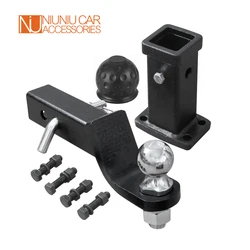 Support de boule de languette de barre de remorquage de 2 pouces avec boule de remorquage et goupille de réception d'attelage, pièces de remorque de camion RV, accessoires de caravane 