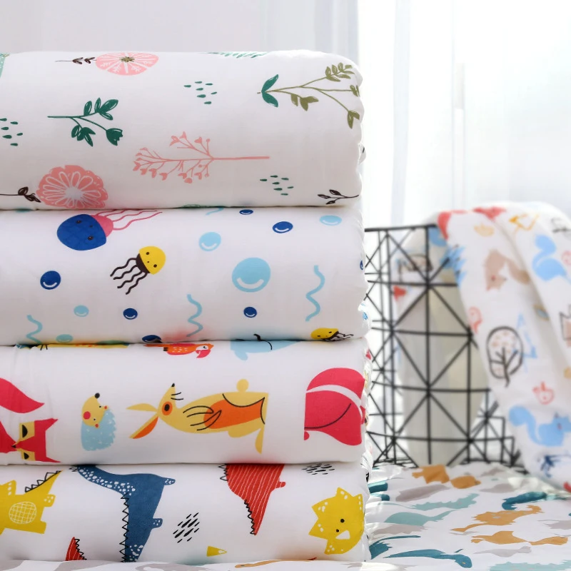 Baby quilt Crib Swaddle Blankets cotton Bedding Newborn quilts Cot Crib bedclothes cartoon animal 110*110cm