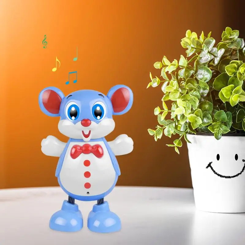 Милый электронный мультяшный мышонок, робот, кукла, развивающая логическое мышление, мышление, милые дети, поет, танцевальный светильник, животное, детская игрушка, подарок