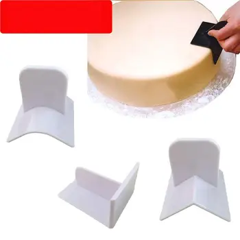

5pcs Cake Smoother Polisher Tools Pizza Sugar Turning Cake Edge Flattener Right Angle Round Pastry FondantDecorating Accessoire