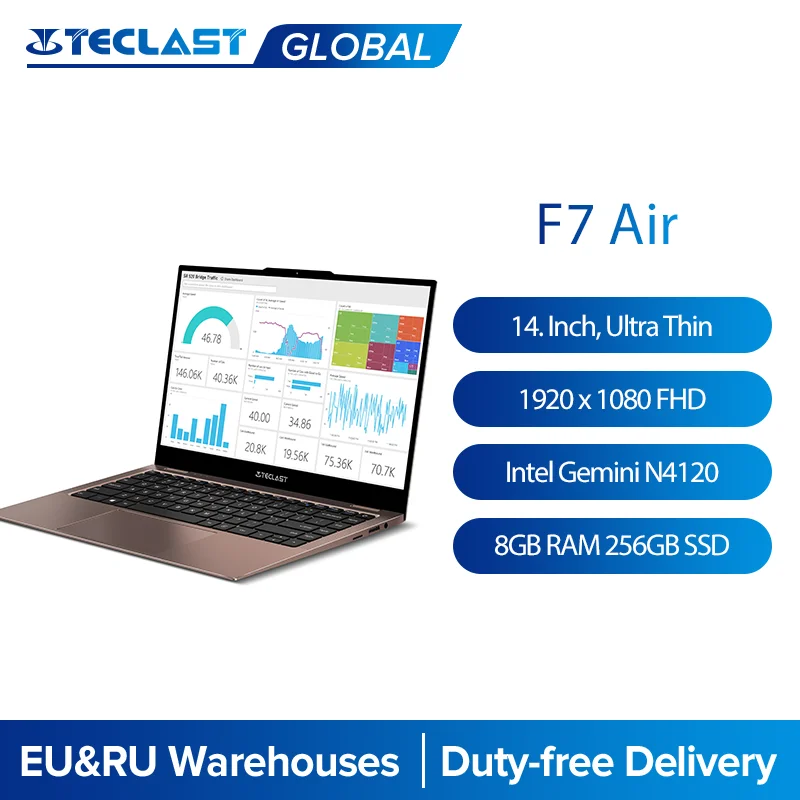Ультратонкий ноутбук Teclast F7 Air 14 дюймов Intel N4120 8 Гб LPDDR4 256 SSD 1920x1080 FHD Windows 10 компьютер