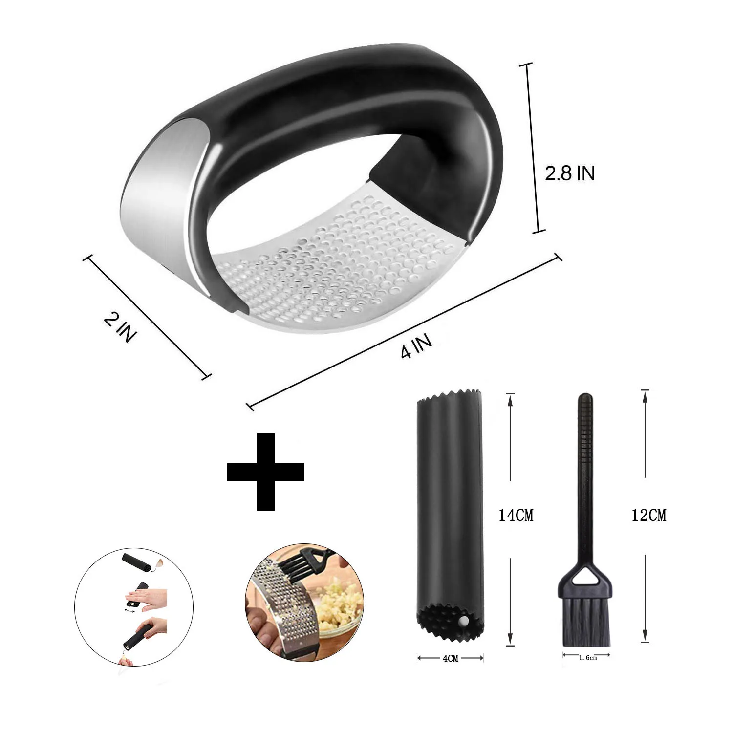 304 нержавеющая сталь Многофункциональный ручной пресс для чеснока креативная