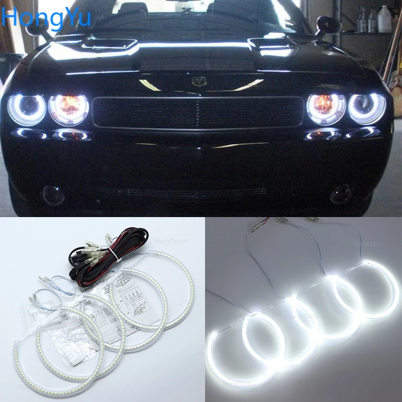 Для Dodge challenger 2008- супер яркий белый цвет 3528 SMD комплект светодиодов «глаза ангела» дневной ходовой светильник DRL