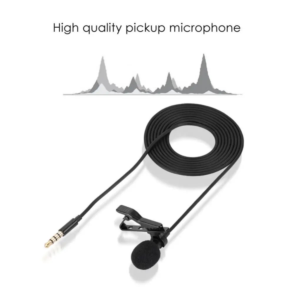 Профессиональный портативный мини 3,5 мм проводной микрофон стерео система Hi-Fi качество звука конденсаторный мини микрофон с зажимом Горячая
