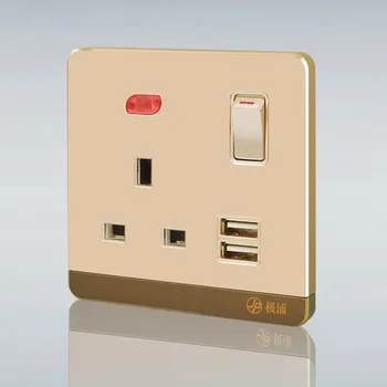 

Surface Section + Dual USB + 13A Square 3-Hole with Indicator Light British Standard Singapore Malay West Socket
