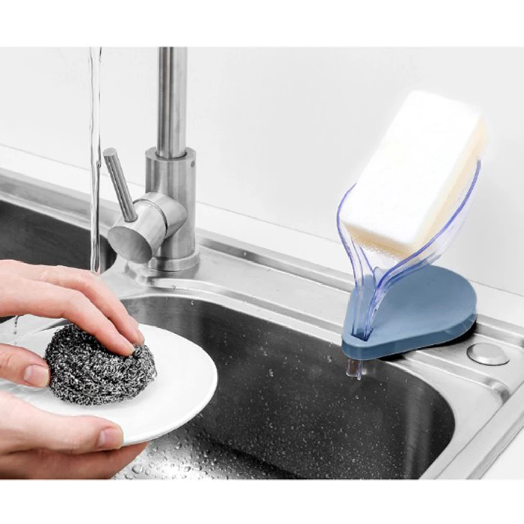 Leaf Soap Box Soap Holder Clear Kitchen Supplies Gadgets  Suction Cup Natural Leaf Shape Soap Case 6 Colors Leaf Soap Box Soap Holder Clear Kitchen Supplies Gadgets  Suction Cup Natural Leaf Shape Soap Case 6 Colors