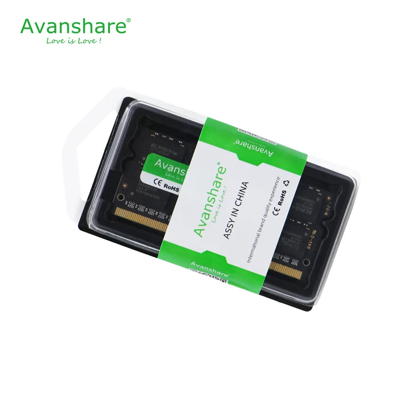 Avanshare Ram Memory DDR3 DDR4 DDR5 Sodimm 4GB 8GB 16GB 32GB 1333 1600 2400 2666 3200 5600MHz PC5 PC4 PC3L PC3 Laptop Computer laptop memory module laptop ram memory notebook ram memory