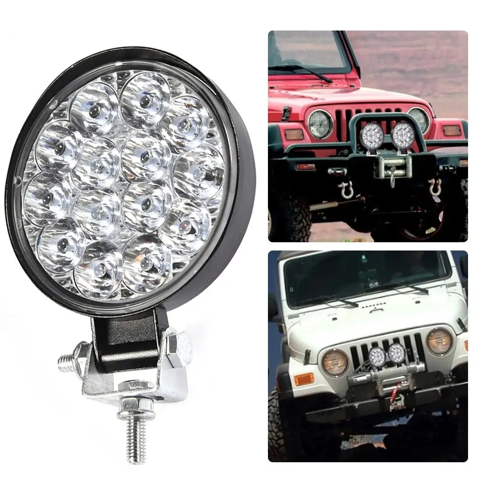 2шт 50 Вт автомобильный противотуманный светильник Точечный светильник супер тонкая версия светодиодный рабочий светильник для Wrangler Jeep Boat/SUV/Truck Модифицированная лампа