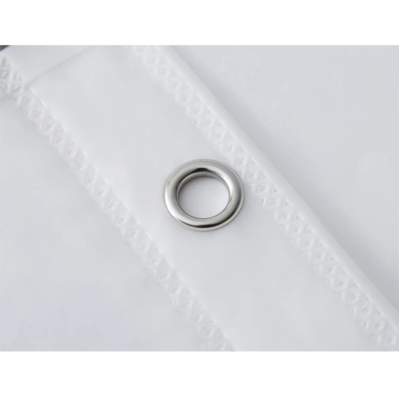 YIANSHU PEVA White Square High Quality Shower Curtain Thick With Hooks Waterproof Mildew Resistant Bath Curtain Bathroom Curtain