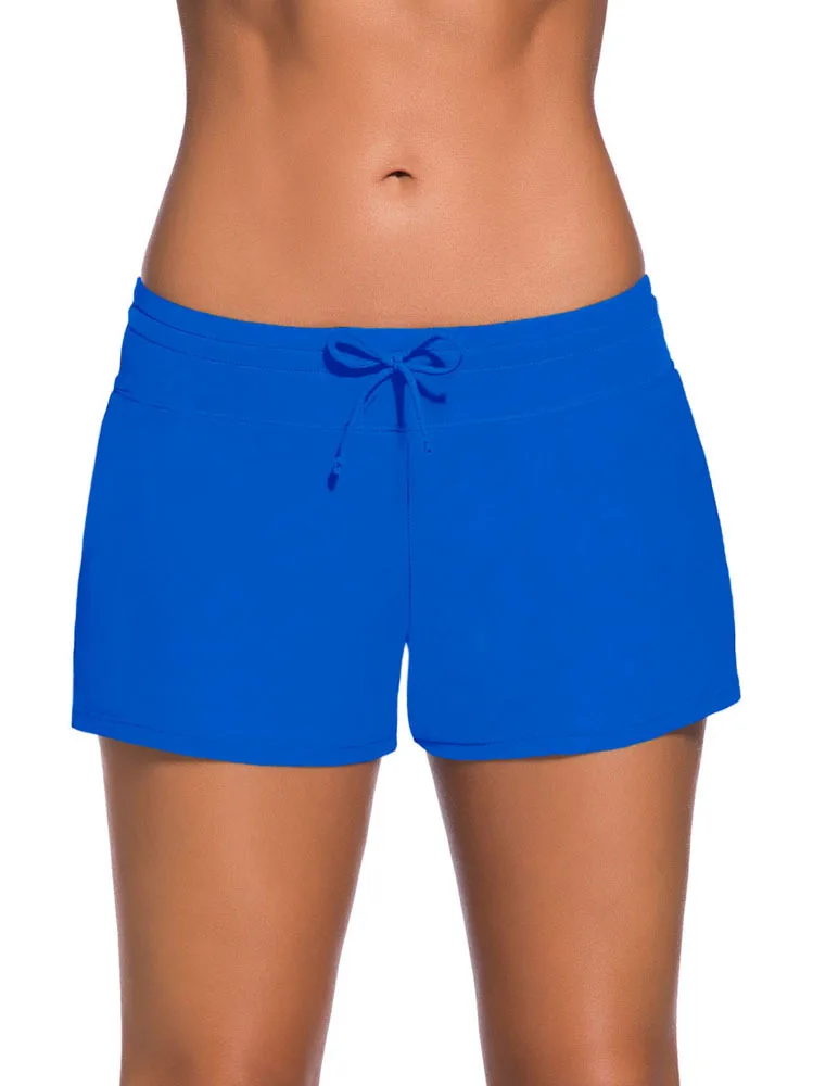 Быстросохнущие женские шорты для плавания летние женские пляжные шорты для серфинга купальный костюм пляжные шорты женские спортивные шорты для бега - Цвет: Синий