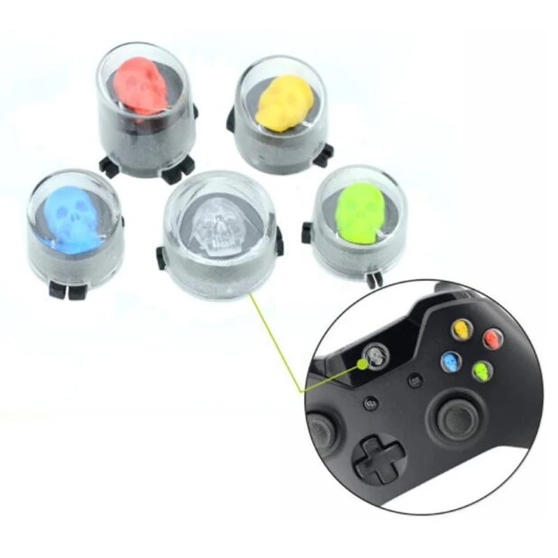 silbar paz Casa Piezas de Repuesto personalizadas para Xbox one, botones de luz LED estilo  Calavera, XBI ABXY, 5 uds. + 5. - AliExpress Productos electrónicos
