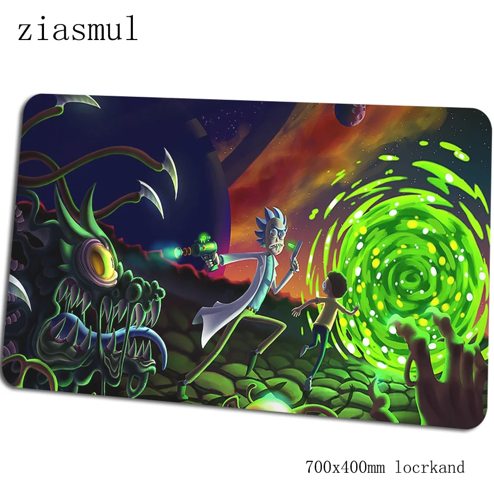 Коврик для мыши rick and morty Kawaii компьютерный коврик 70x40 см игровой коврик большой xl клавиатура со встроенной мышью игры ПК геймер стол - Цвет: Size 700x400x2mm