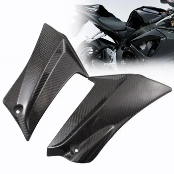 

Black Carbon Fiber Motorcycle Fairing Fuel Gas Tank Side Panel Cover Trim For SUZUKI GSXR600 GSXR750 K11 2011-2013
