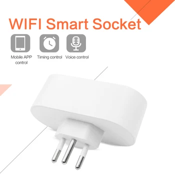 

Brazil Standard Smart Socket WiFi Type N Socket 16A Power Monitoring Smart Life APP Control Voice Control By Alexa Google Home