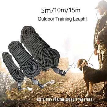 Dog Leash Nylon Long Tracking Round Rope Outdoor Walking Training Pet Lead Leashes For Small Medium Large Dogs 5M/10M/15M 2