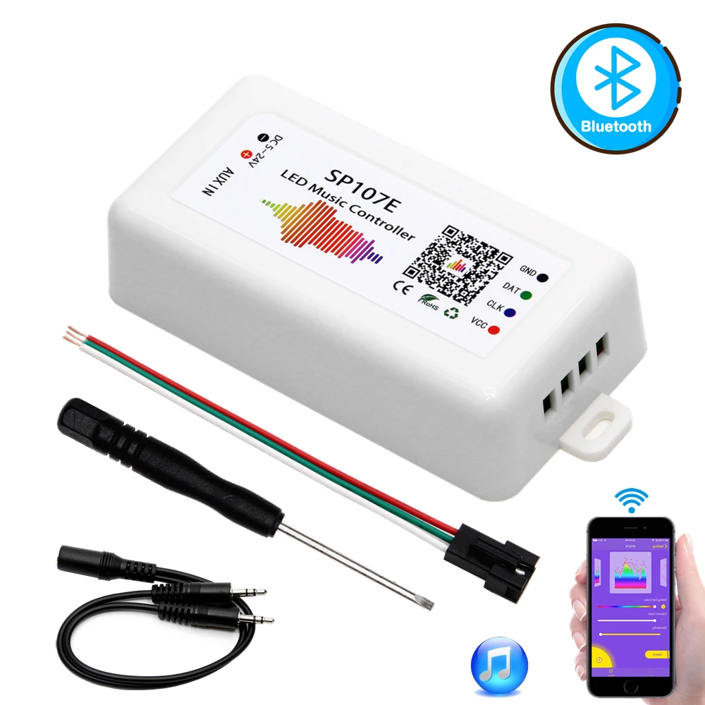 SP107E светодиодный контроллер Bluetooth Pixel IC SPI музыка по телефону приложение для LPD8806