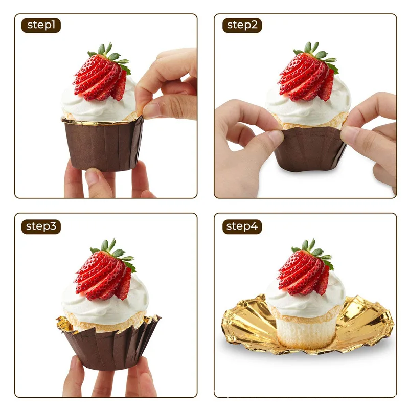 50pcs cupcake paper cups baking mold accessories mould cake base pans cup tools molds bakery bakeware tool stencil supplies