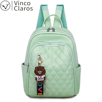 

Fashion Cute Backpack Leather Female Travel Small Backpack Middle Size Women's Backpacks Designer Bags for Women Diamond Lattice