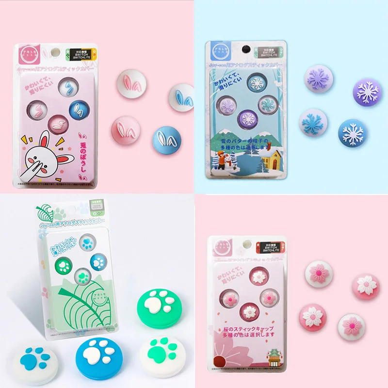 Cute Sakura Pink Flower Nintend Thumb Stick Grip Cap Joystick Cover Per Nintendo Switch Joy-Con Controller Thumbstick Case
