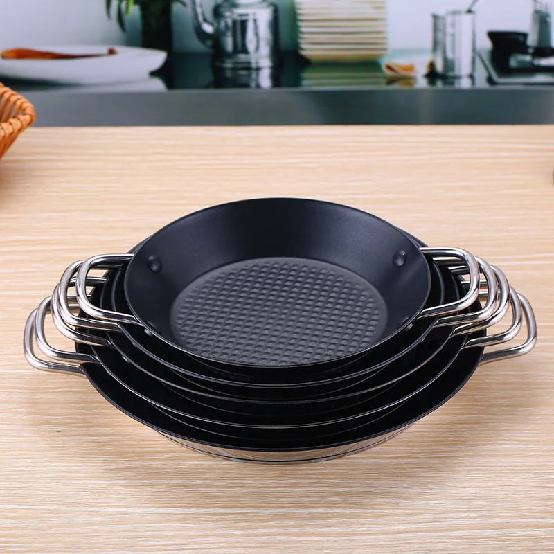 

High good quality Stainless steel pan Spanish seafood rice cooker paella pan kochtopf