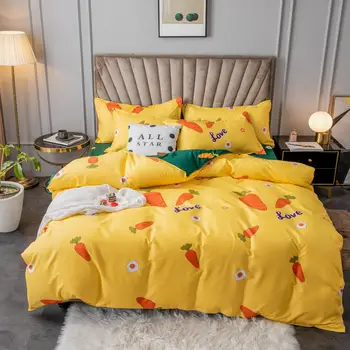 

Bonenjoy Bedding Sets Simple Cute King Size Cartoon Pattern Bed linens For children Duvet Cover comforter Quilt cover Bed Sheet