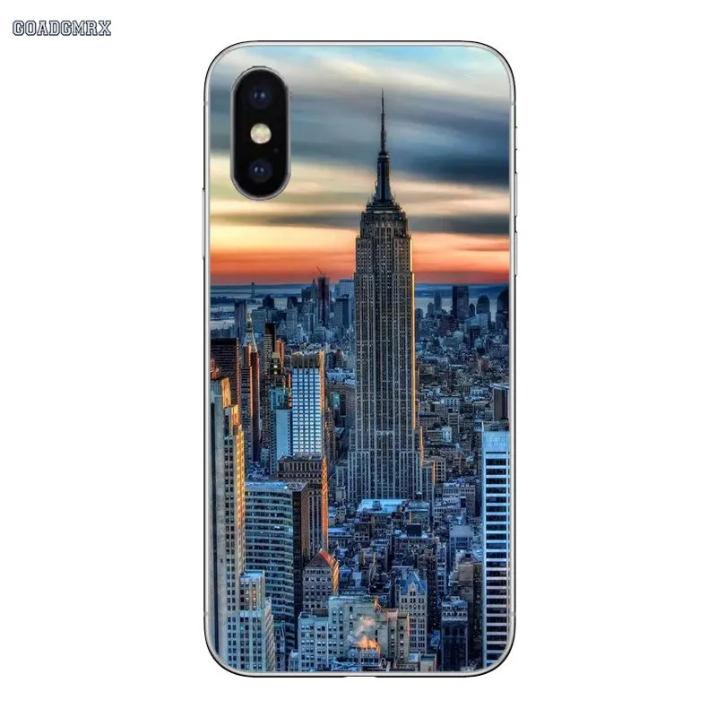 Для Xiaomi Redmi Note 2 3 4 5 5A 6 7 mi 8 Pro Lite 9 SE 5S 5X 6X Pocophone F1 Нью Йорк городской пейзаж