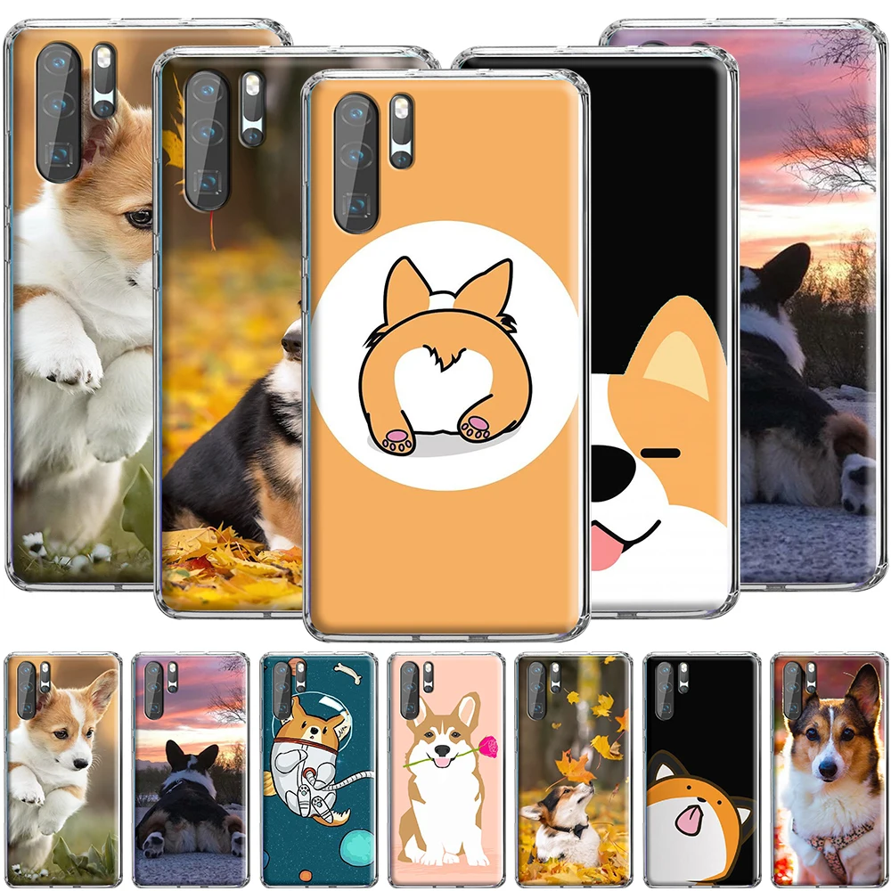 Мультяшный милый силиконовый чехол Corgi Dog Для Huawei P Smart P10 P20 P30 P8 P9 Lite Pro 2019 |