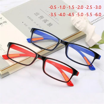

GSBJXZ Square Student Finished Myopia Glasses Women Men Ultra-light TR90 Nearsighted Eyeglasses Prescription -0.5 -1.0 To -6.0
