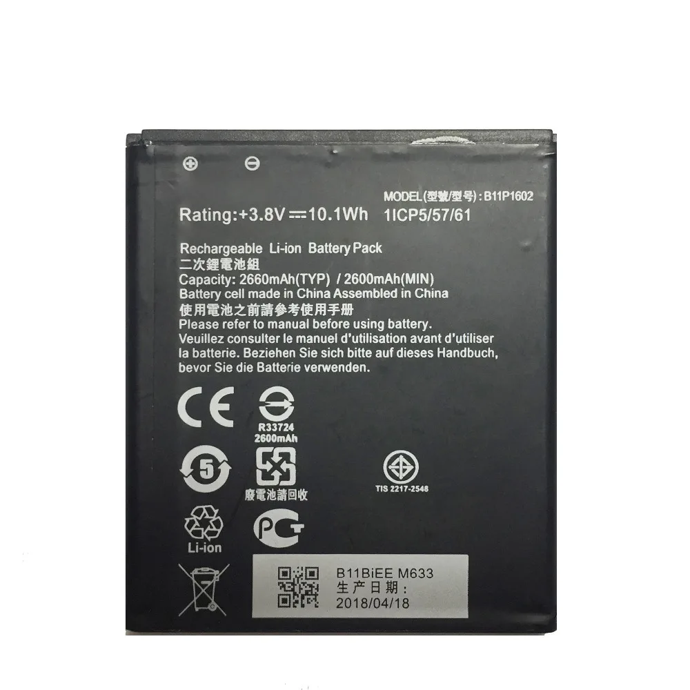 

2660mAh B11P1602 For ASUS Zenfone Go 5" ZB500KL X00AD X00ADC X00ADA Phone Replacement Battery Li-polymer Battery