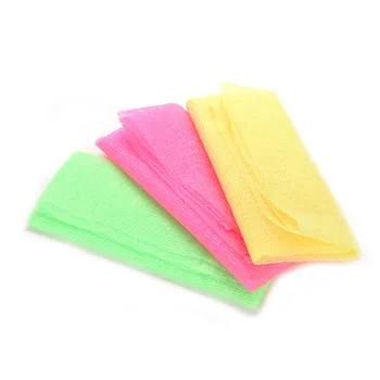 

New Exfoliating Nylon Scrubbing Cloth Towel Bath Shower Body Cleaning Washing Sponges Scrubbers Products Pink Green Yellow