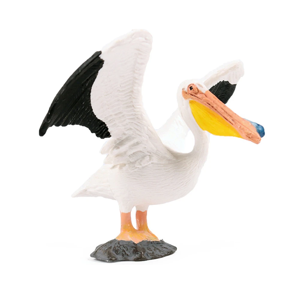 現実的なペリカン鳥モデル野生動物の置物ハンドメイドクラフト教育玩具ギフト子供のためのアクションフィギュアおもちゃフィギュア人形 Model Building Kits Aliexpress