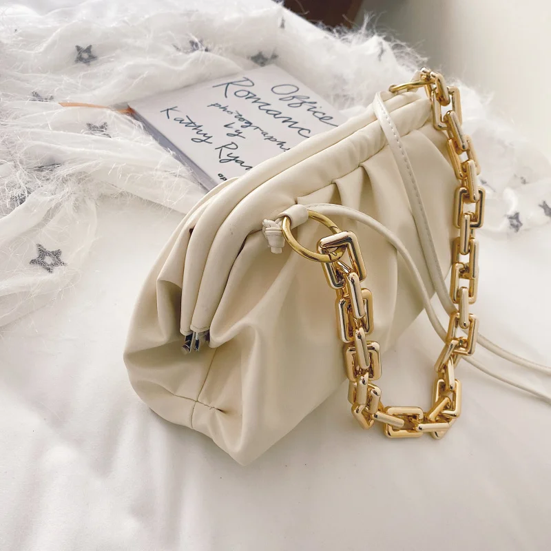 Gold Chain Shoulder Bags Color Luxury Cloud Female Crossbody