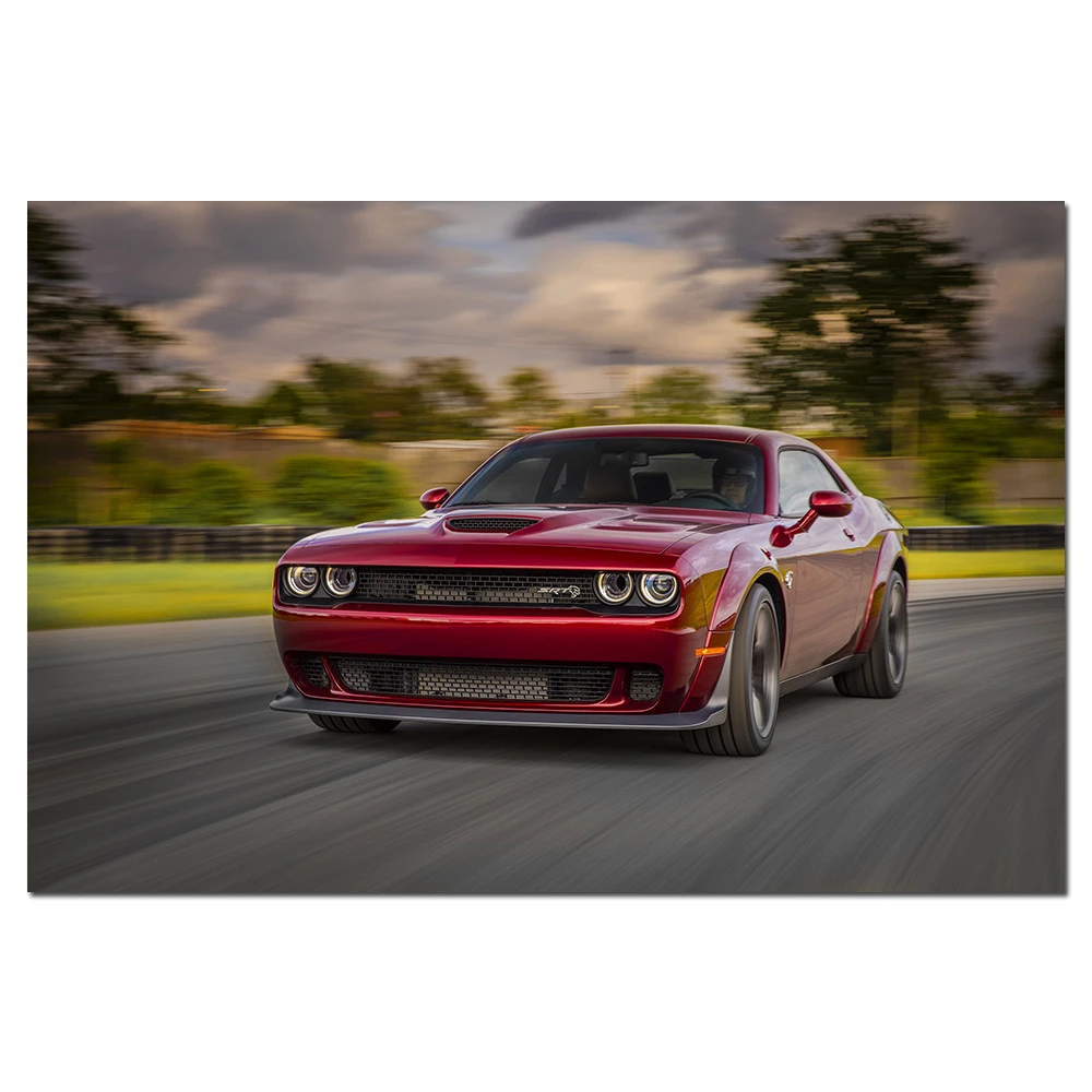 Car Poster Dodge Challenger Srt Hellcat Widebody Wallpaper Hd Prints Canvas  Painting Wall Art Picture Home Decorations - Painting & Calligraphy -  AliExpress